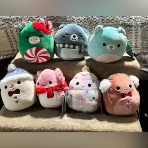 Squishmallows (7) Holiday 2025 4.5” Bundle BRAND NEW with Tags Christmas Edition